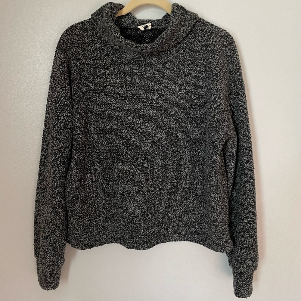 BKE Charcoal Cowl Neck Sweater